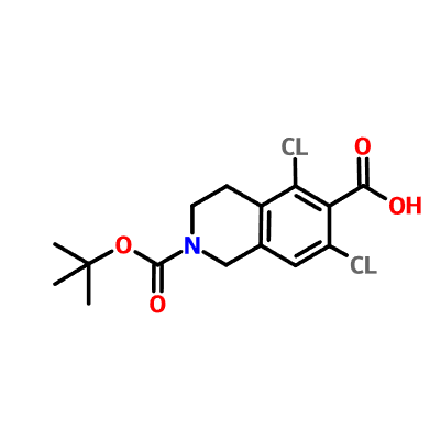 CAS 851784-82-2|2-(tert-butoxycarbonyl)-5,7-dichloro-1,2,3,4-tetrahydroisoquinoline-6-carboxylic Acid