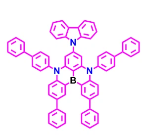 CAS: 1878102-32-9丨5H,9H-[1,4]Benzazaborino[2,3,4-kl]phenazaborine, 5,9-bis([1,1′-biphenyl]-4-yl)-7-(9H-carbazol-9-yl)-2,12-diphenyl- CAS-NO-1878102-32-9
